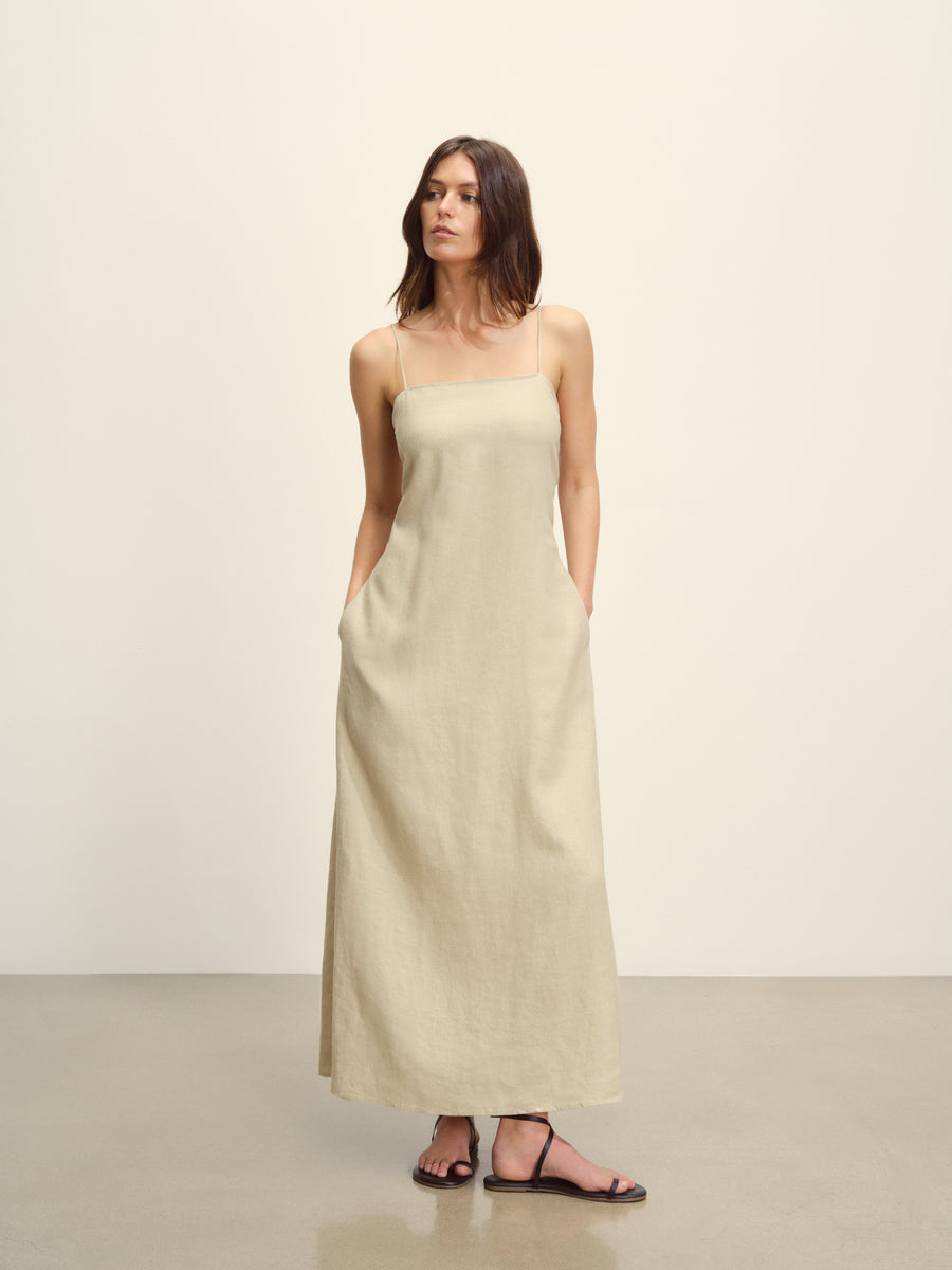 Crosshatch Linen Eastend Dress