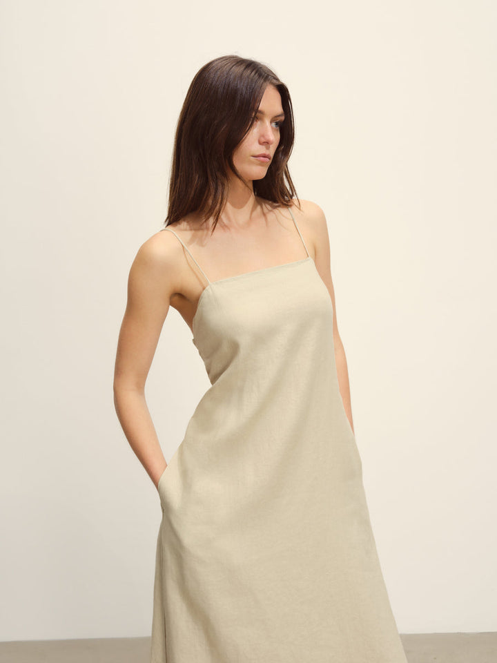 Crosshatch Linen Eastend Dress