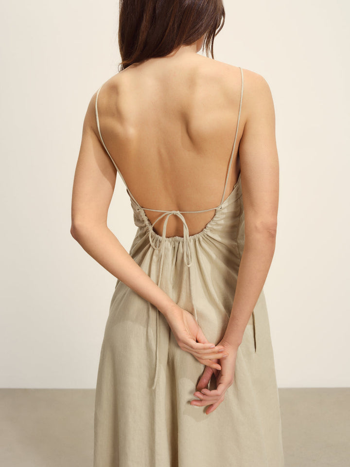 Crosshatch Linen Eastend Dress