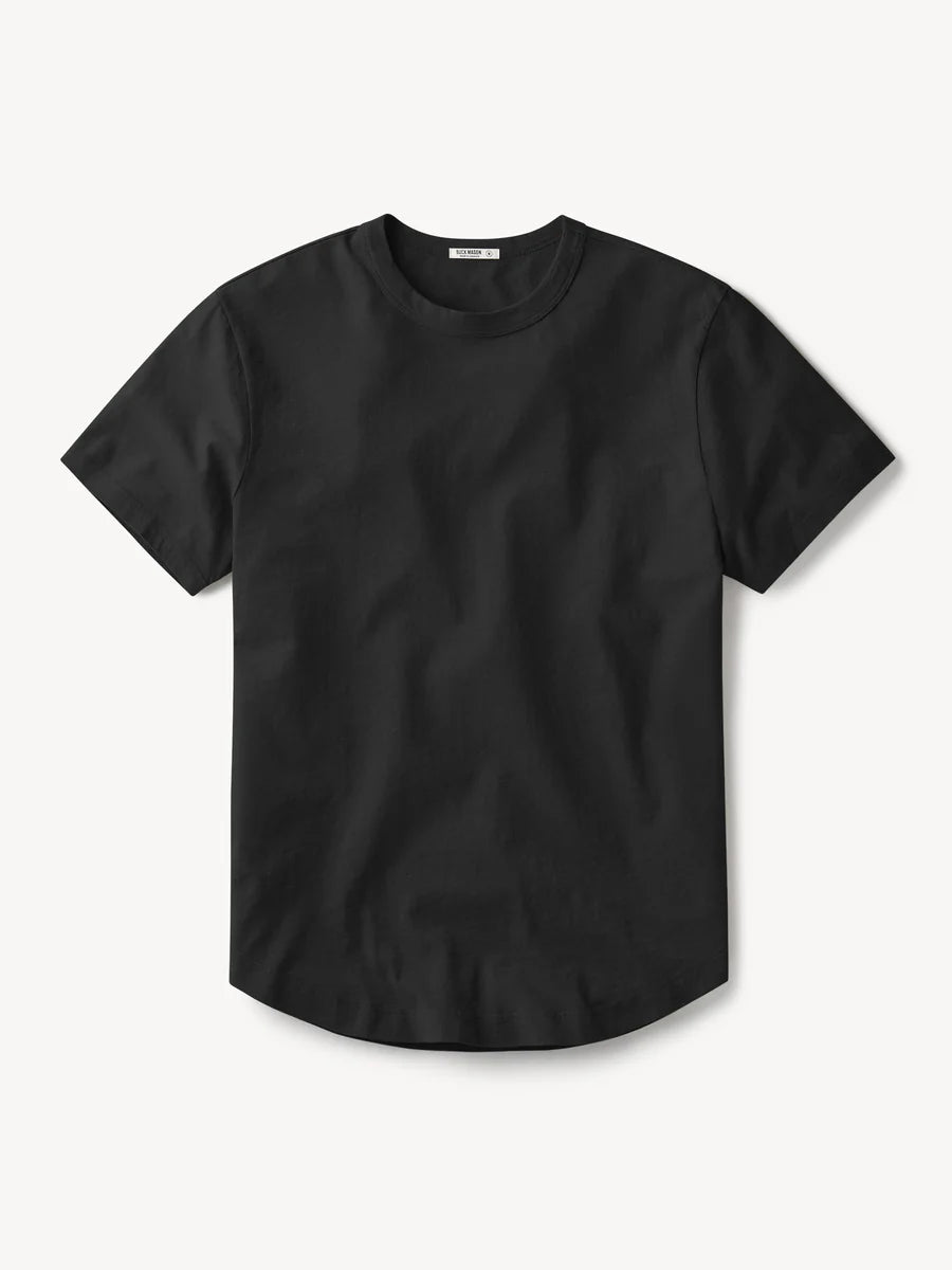 Slub Curved Hem Tee