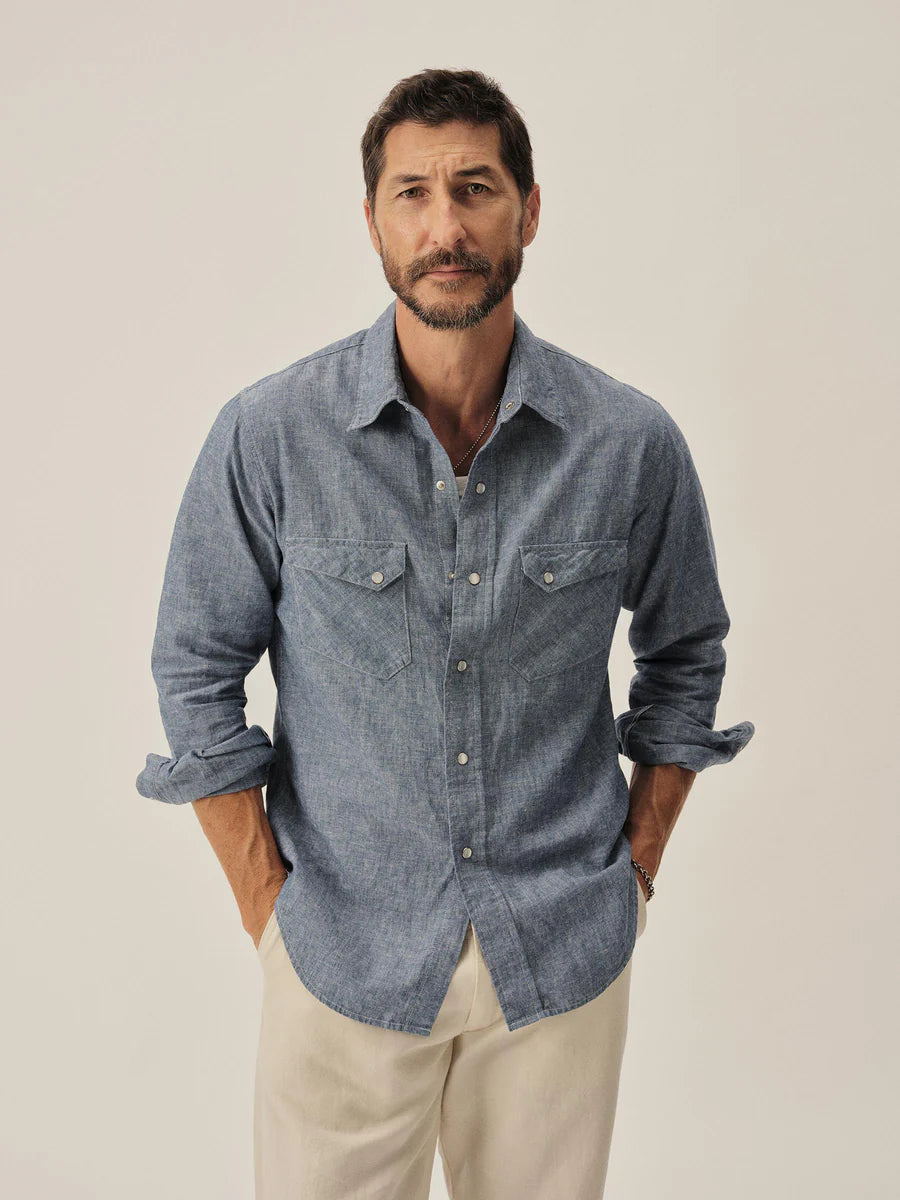 Linen/Cotton Pacific Drifter Western Shirt