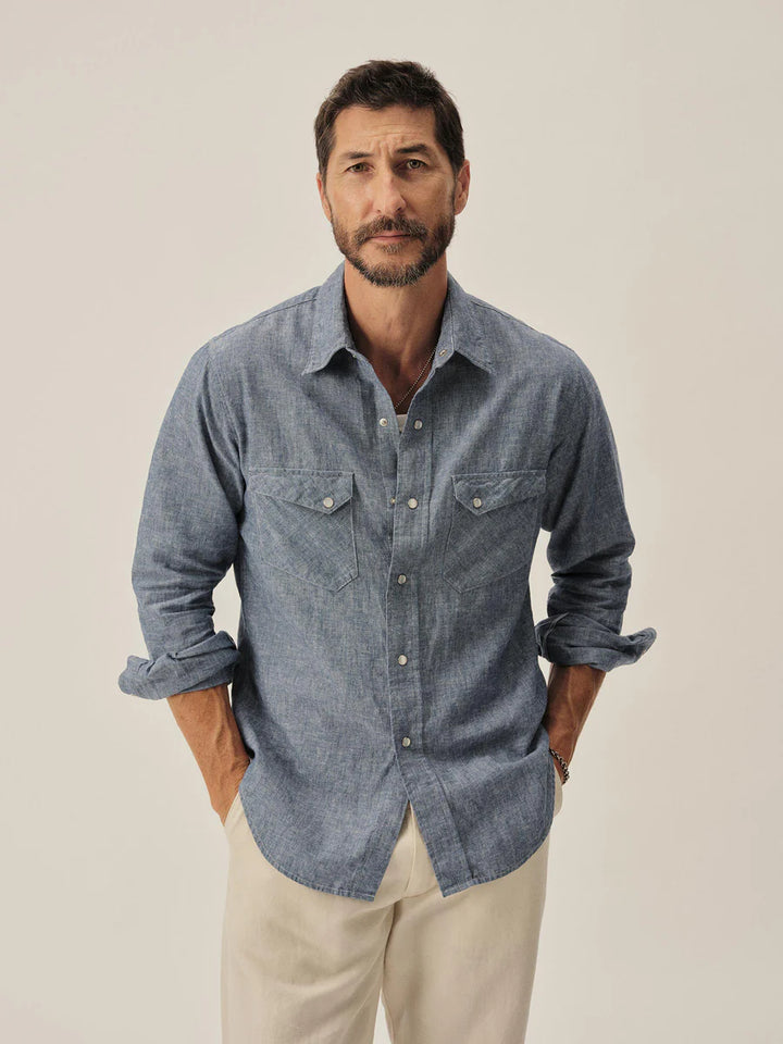 Linen/Cotton Pacific Drifter Western Shirt