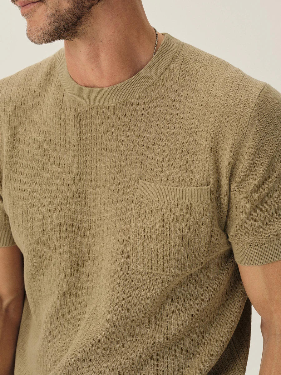 Yuma Hemp Rib Knit Pocket Tee