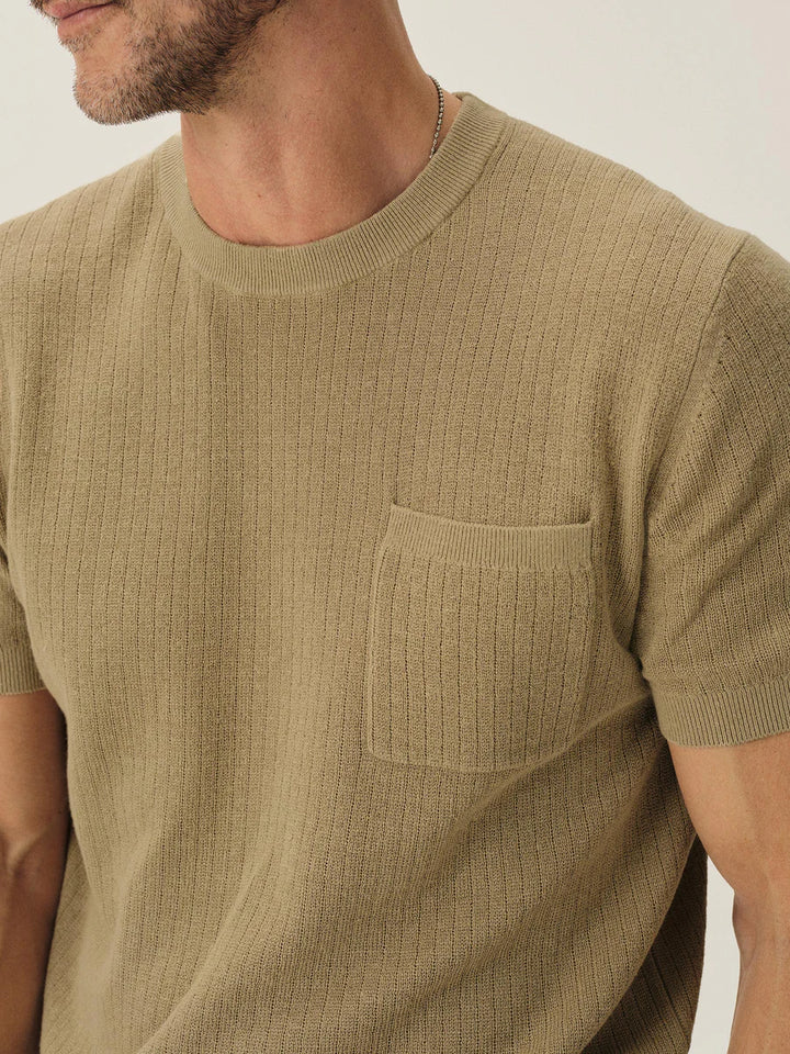 Yuma Hemp Rib Knit Pocket Tee