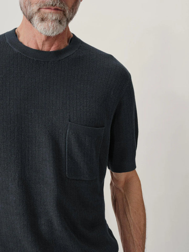 Yuma Hemp Rib Knit Pocket Tee