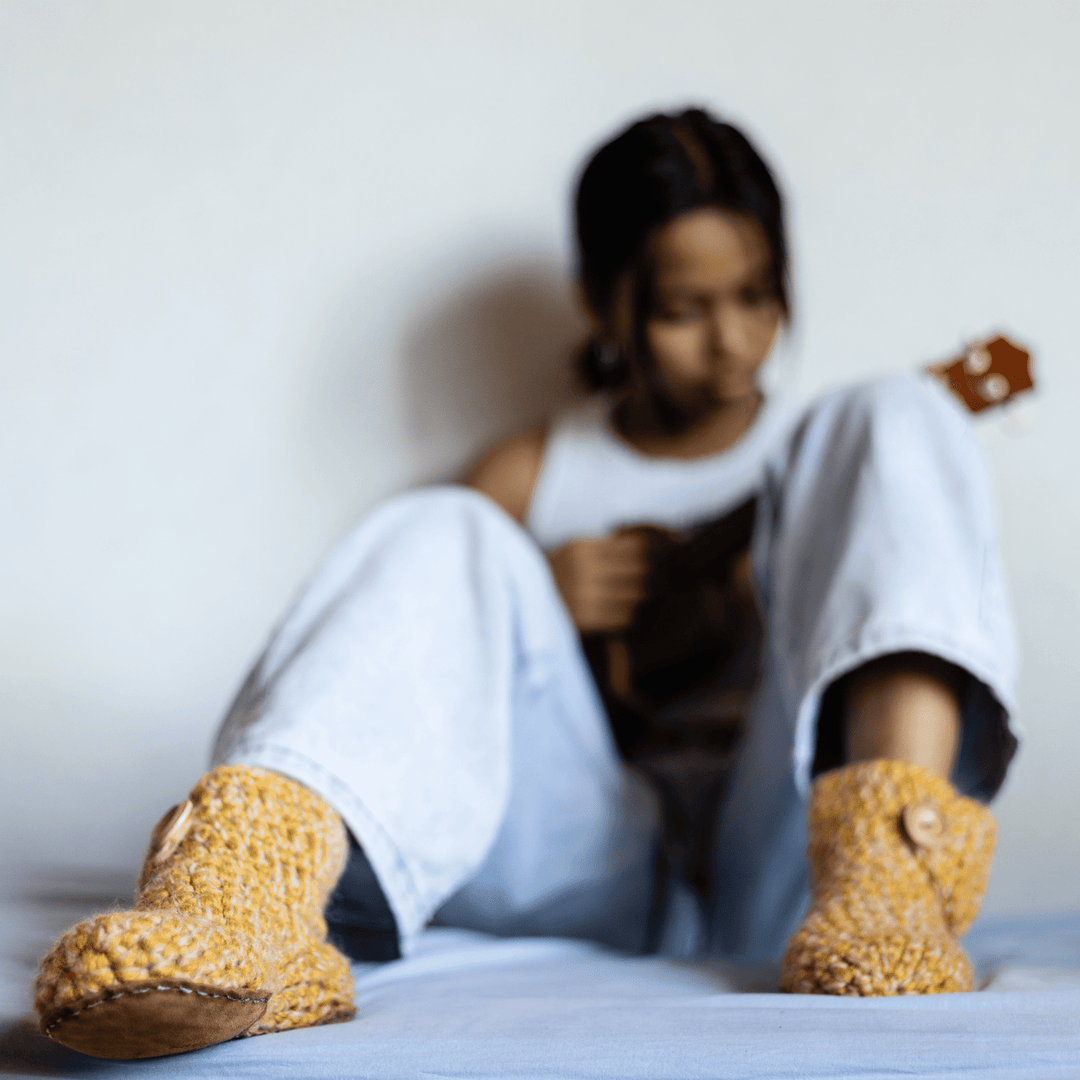 Butterscotch Wool Bamboo Bootie…