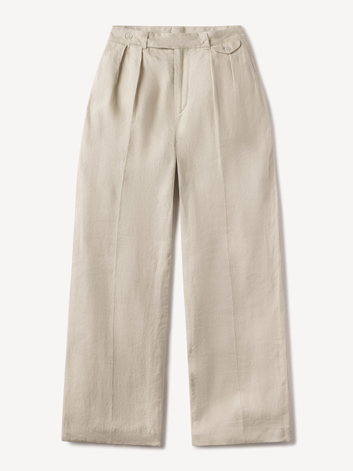 Riviera Linen Wide Leg Trouser
