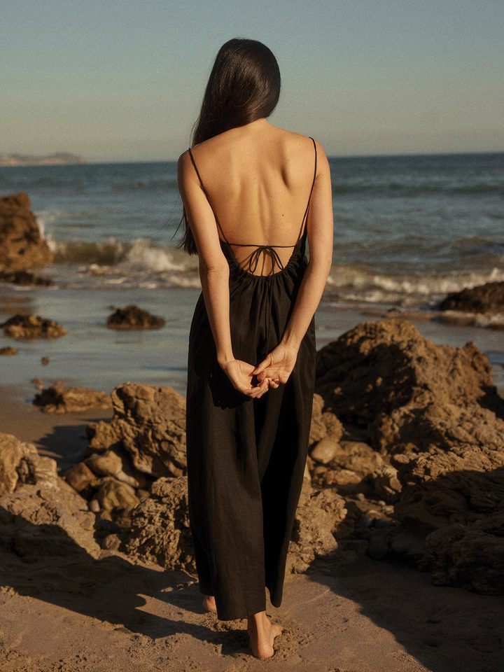 Crosshatch Linen Eastend Dress