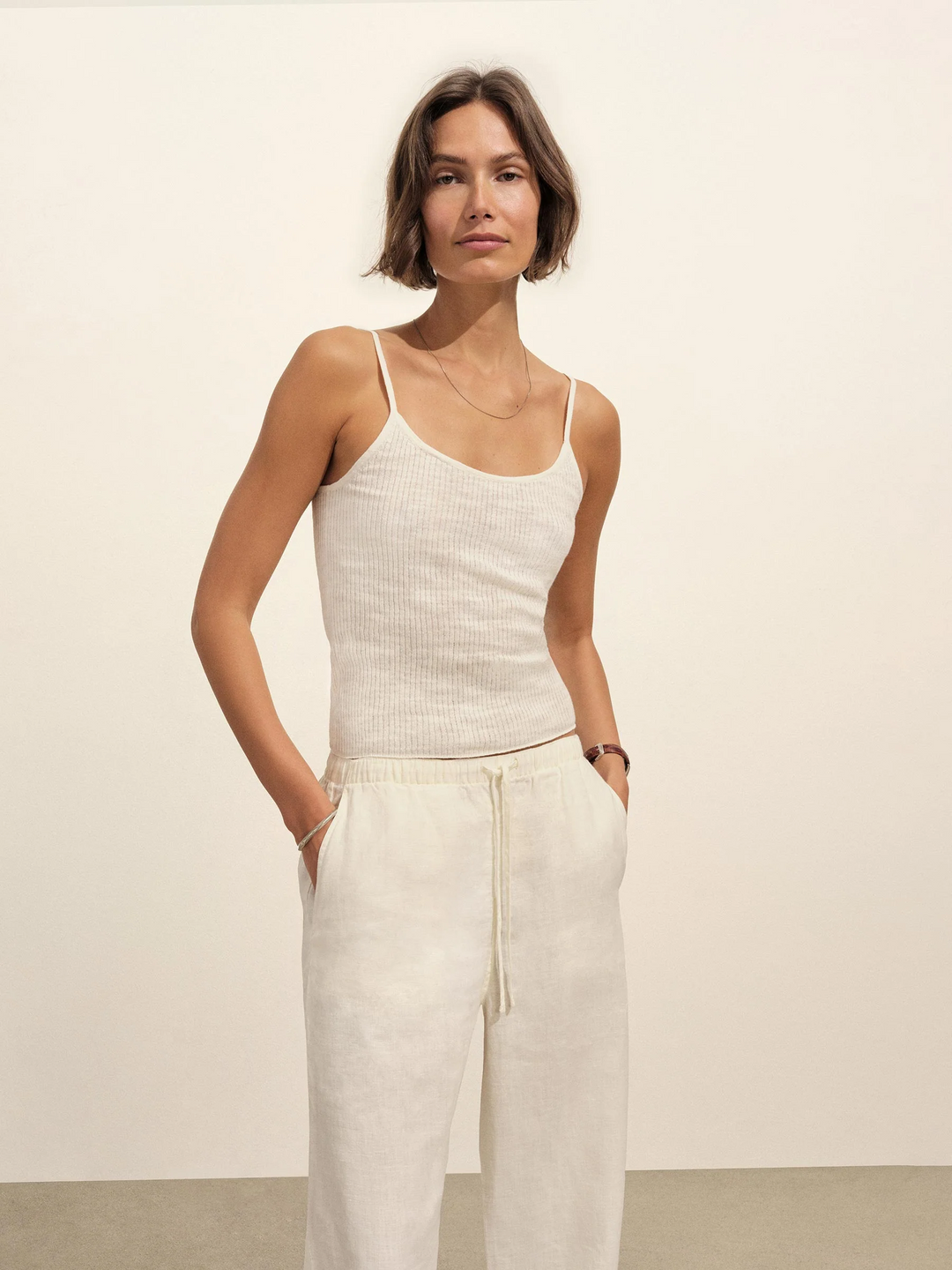 Crosshatch Linen Easy Pant