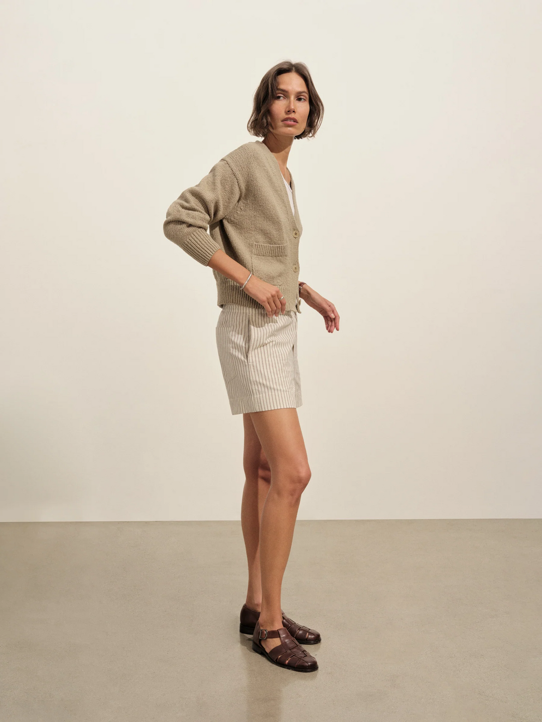 Soft Spun Cotton Boxy Cardigan