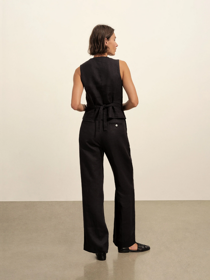 Riviera Linen Wide Leg Trouser