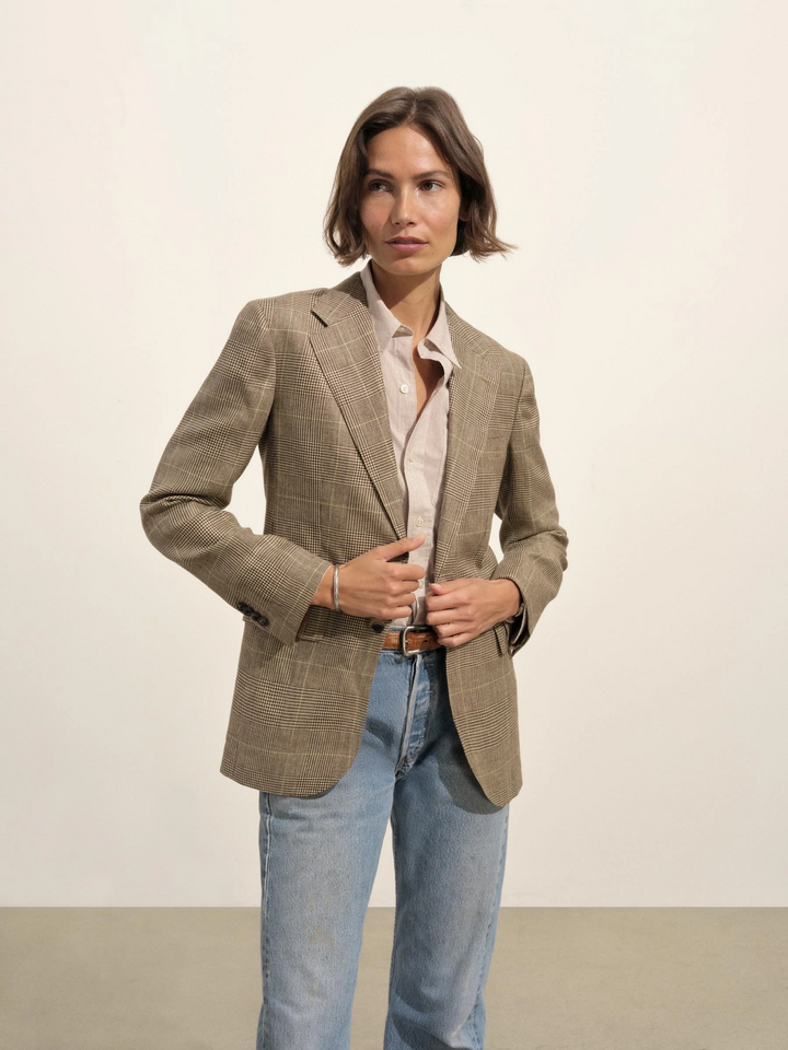 English Linen Wool Relaxed Blazer
