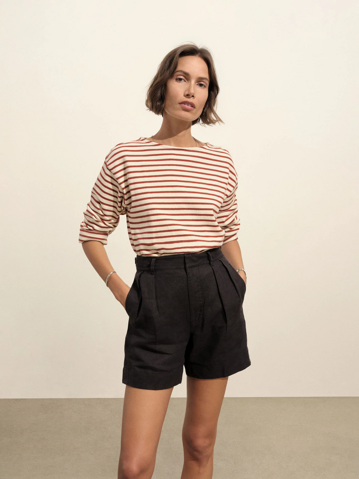 Riviera Linen Pleated Short