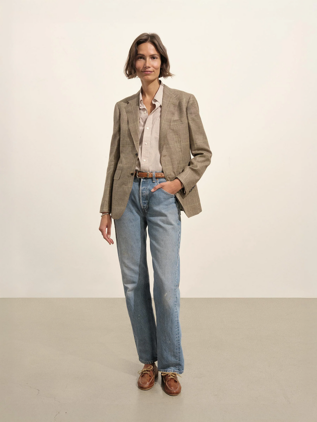 English Linen Wool Relaxed Blazer