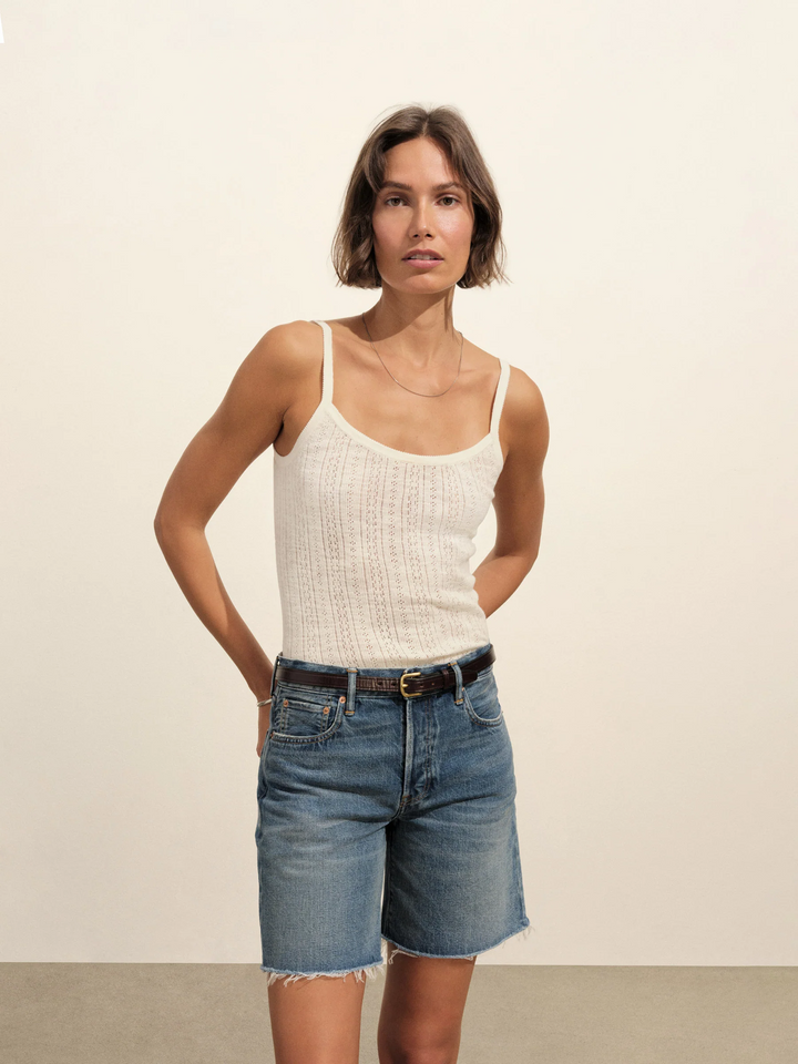 Coastal Linen Pointelle Tank