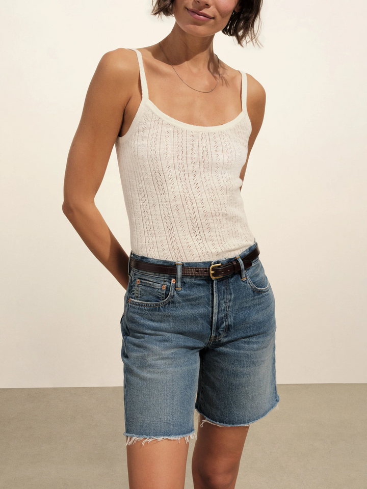 Coastal Linen Pointelle Tank