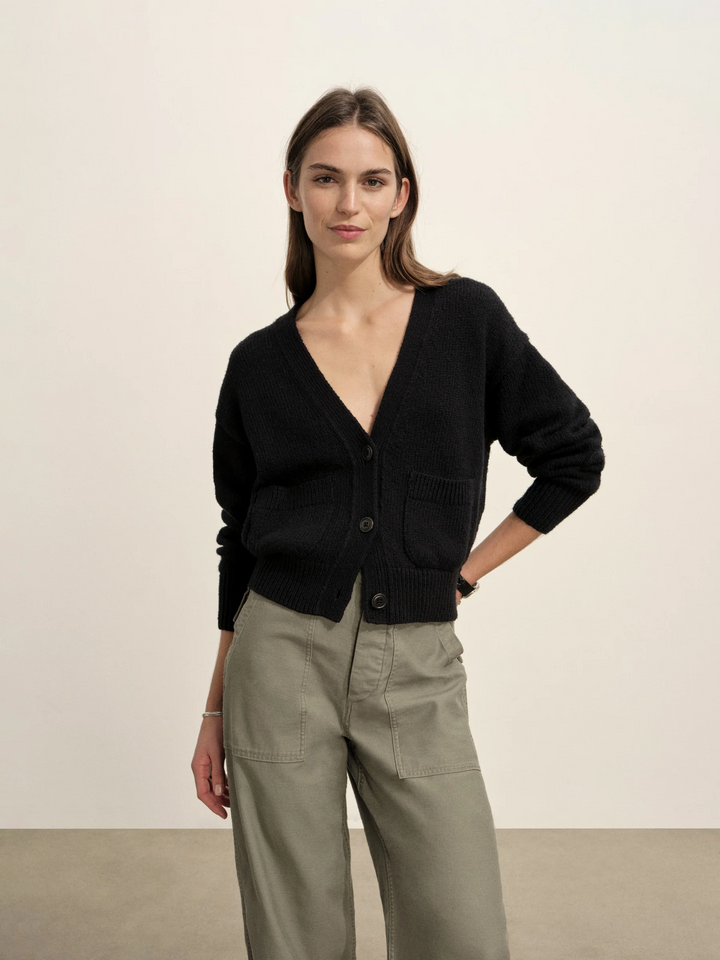 Soft Spun Cotton Boxy Cardigan