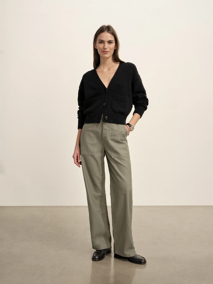 Soft Spun Cotton Boxy Cardigan