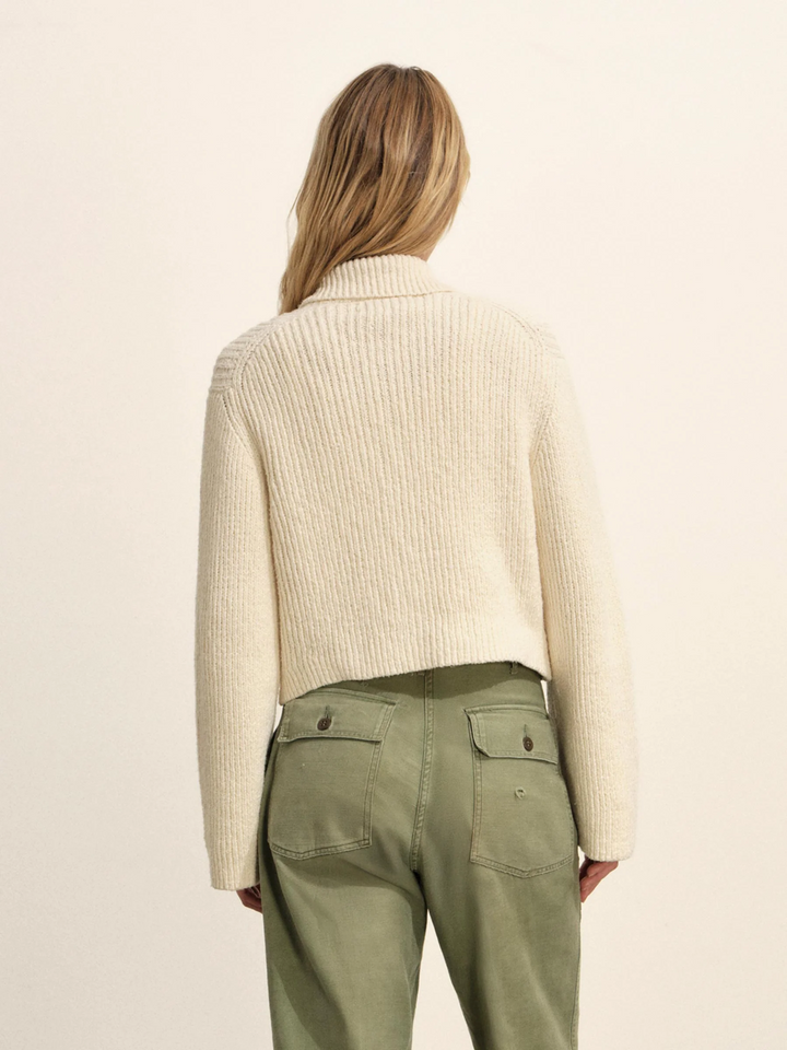 Soft Spun Cotton Collared Cardigan