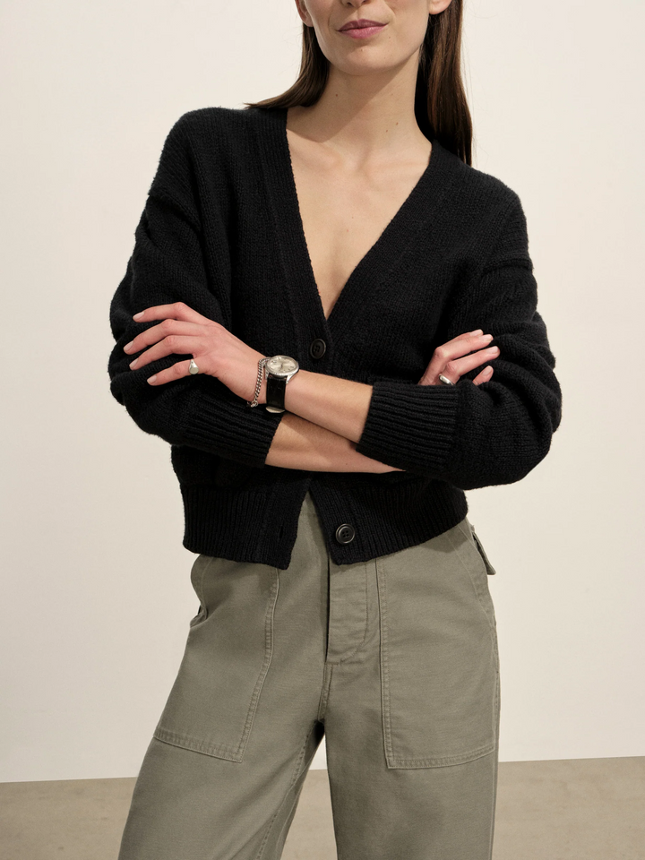 Soft Spun Cotton Boxy Cardigan