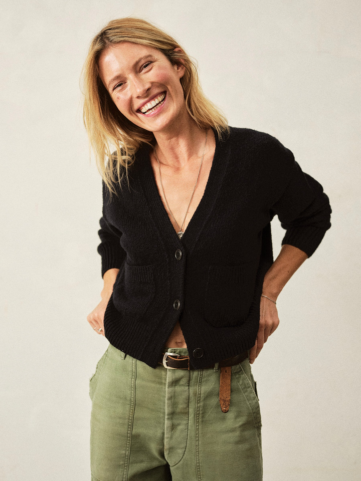 Soft Spun Cotton Boxy Cardigan