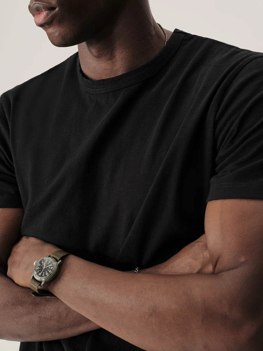 Slub Curved Hem Tee