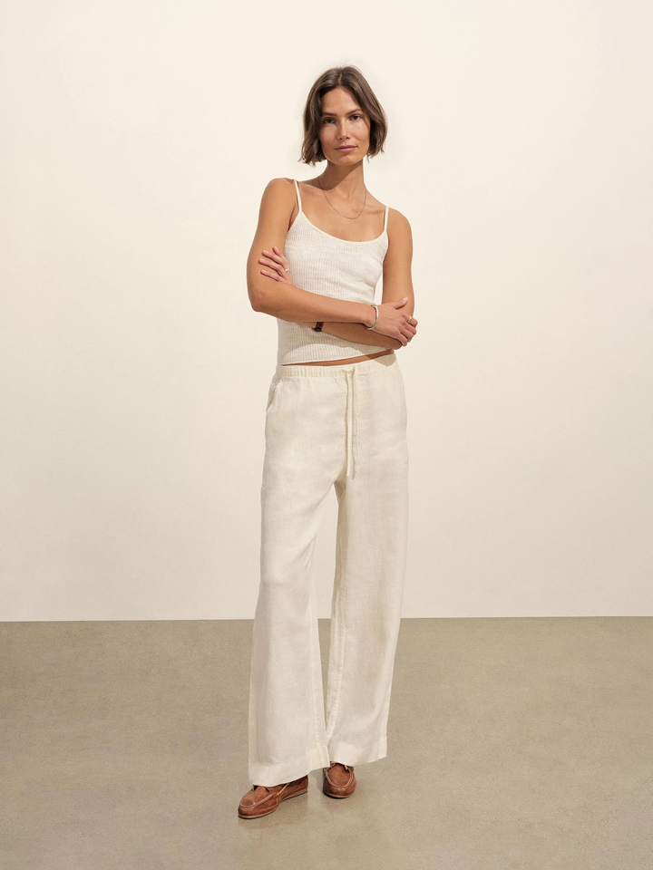 Crosshatch Linen Easy Pant
