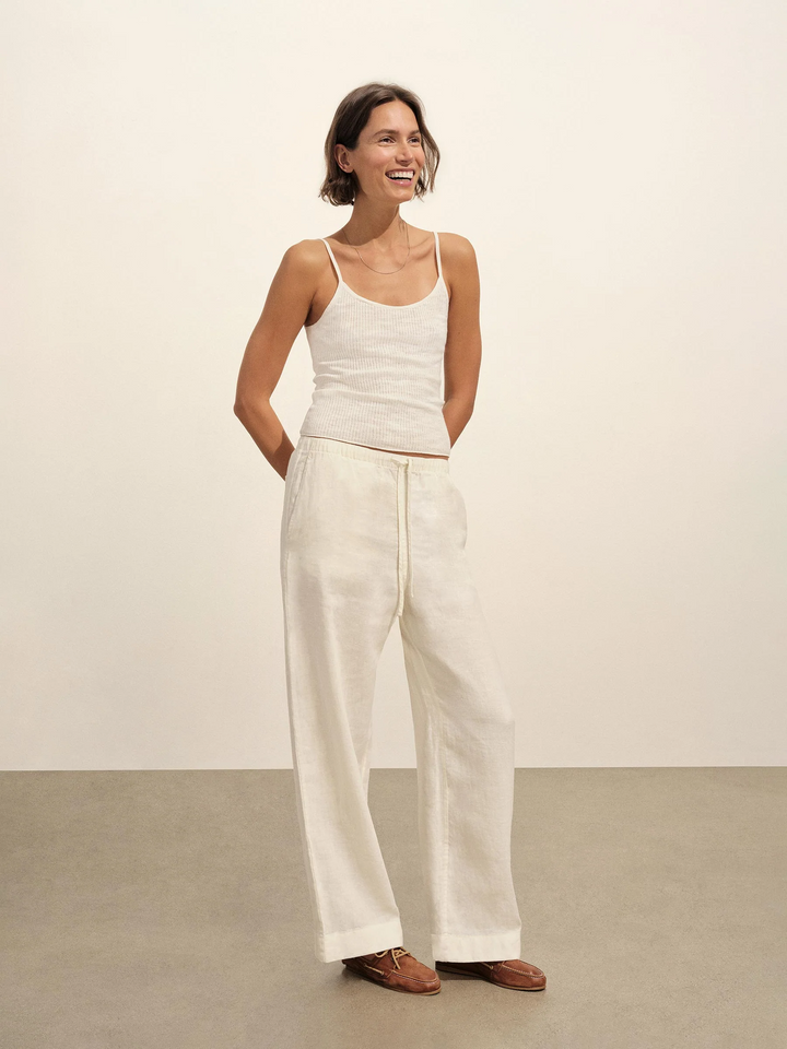 Crosshatch Linen Easy Pant