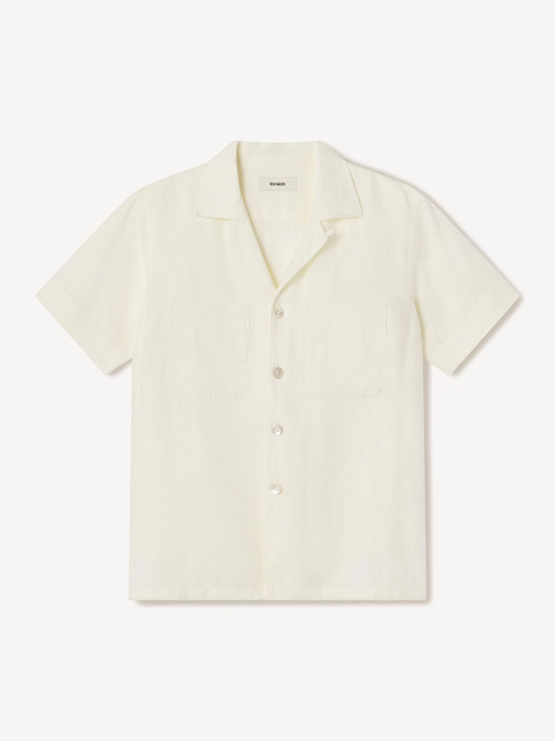 Crosshatch Linen Camp Shirt