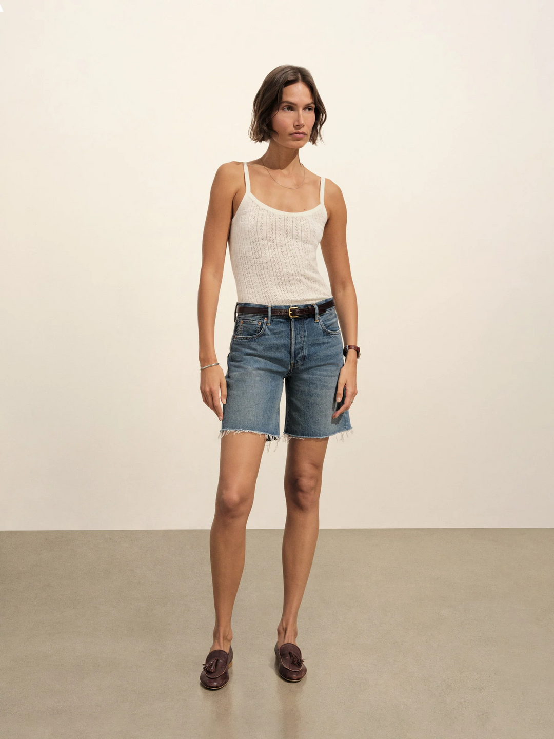 Coastal Linen Pointelle Tank